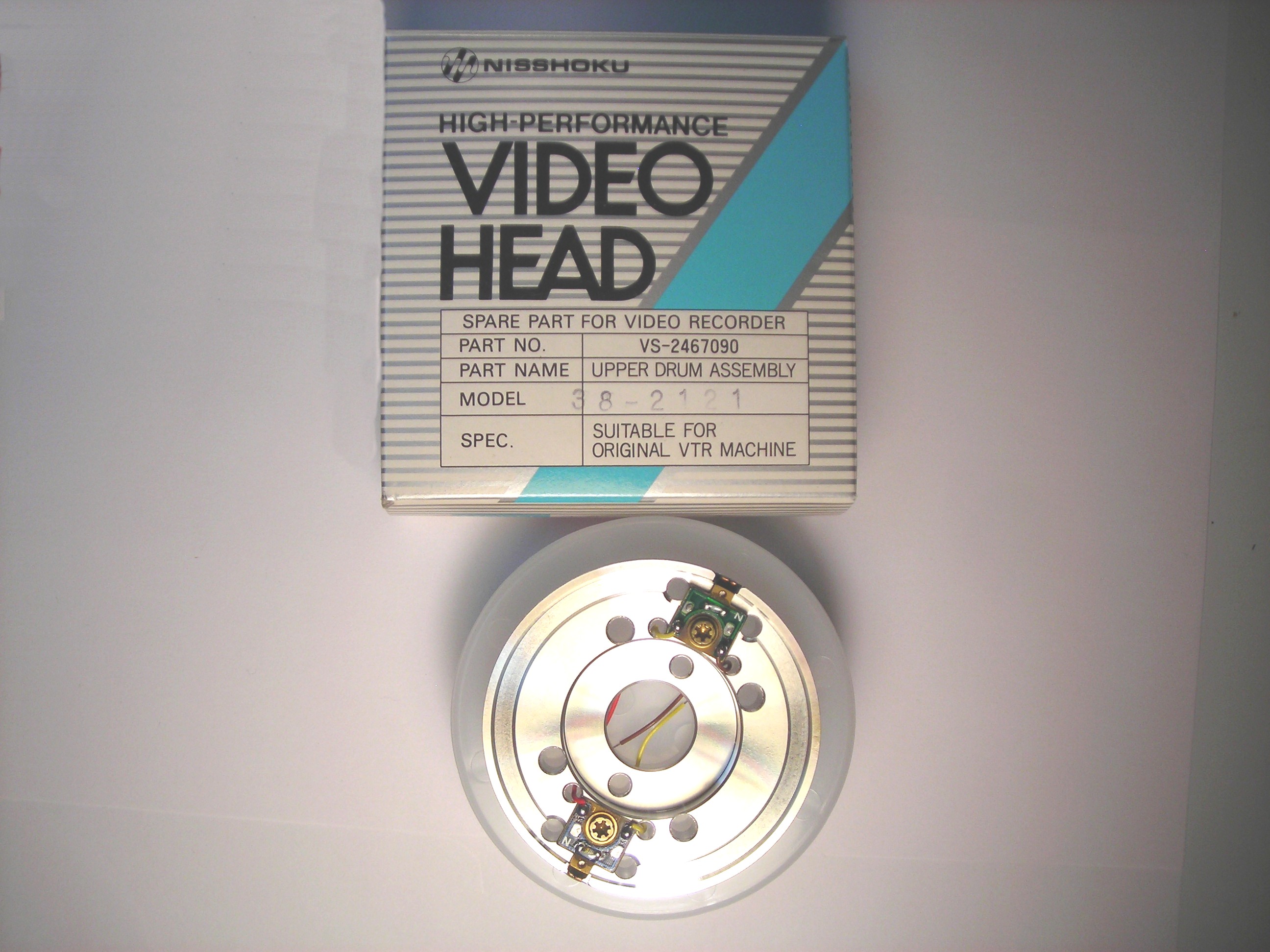 NISSHOKU  VCR VIDEO HEAD UPPER DRUM ASSEMBLY  38-2121 for GOLDSTAR VCR 413-050C