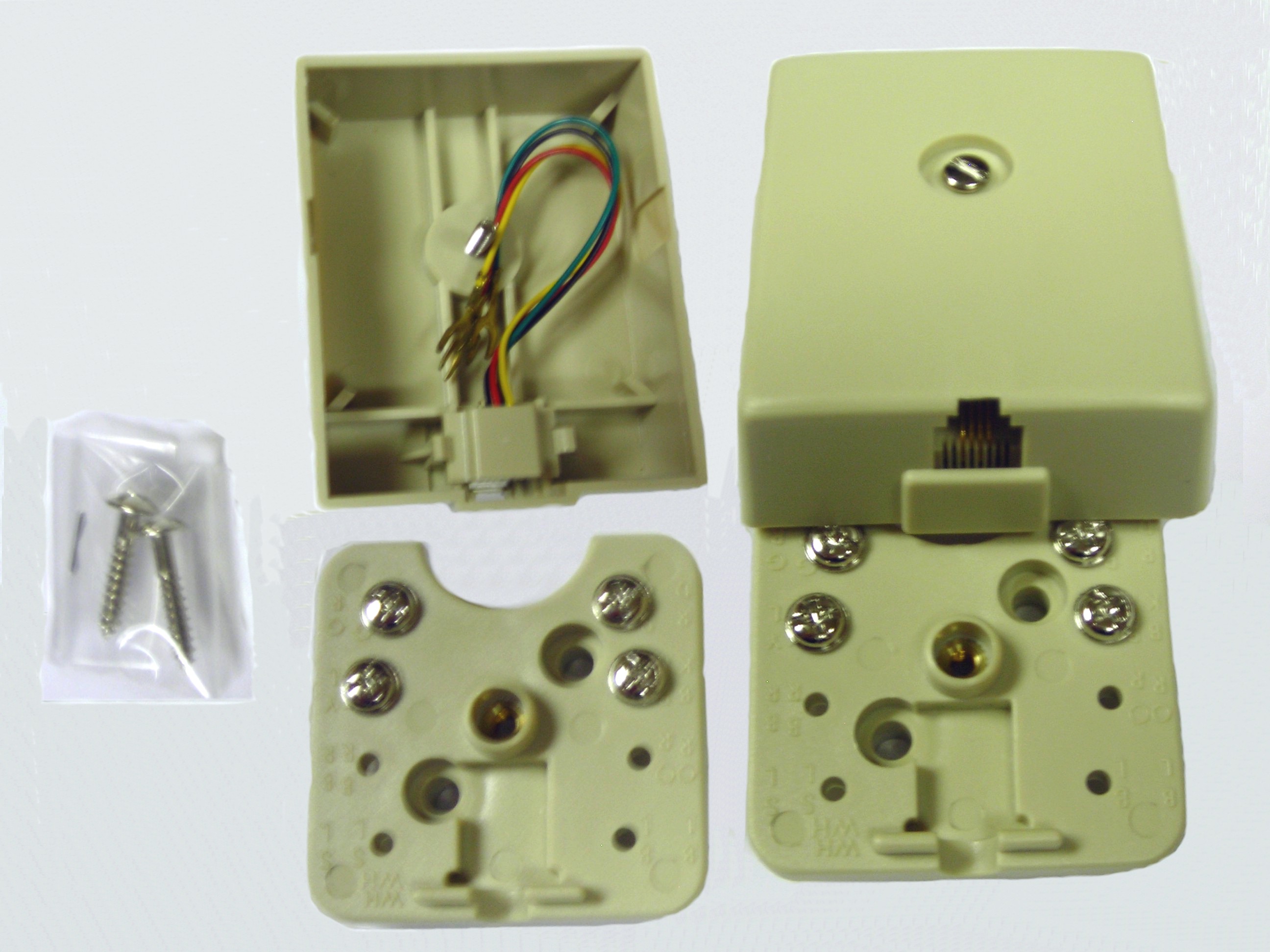 Telephone wall Jack with mounting bracket CEI 7J2-140