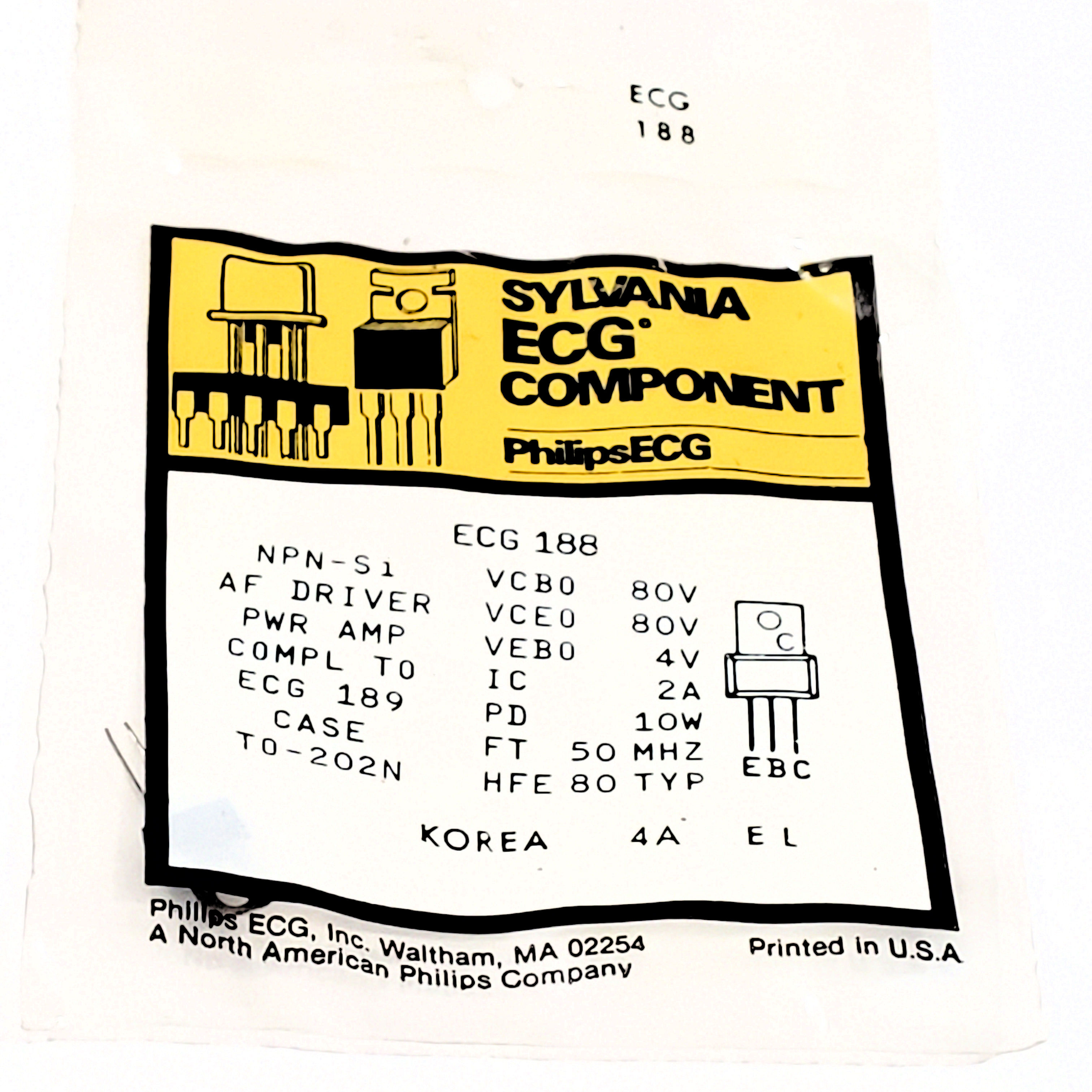 NTE188  AKA MPUS06 TO-202N  1 pc