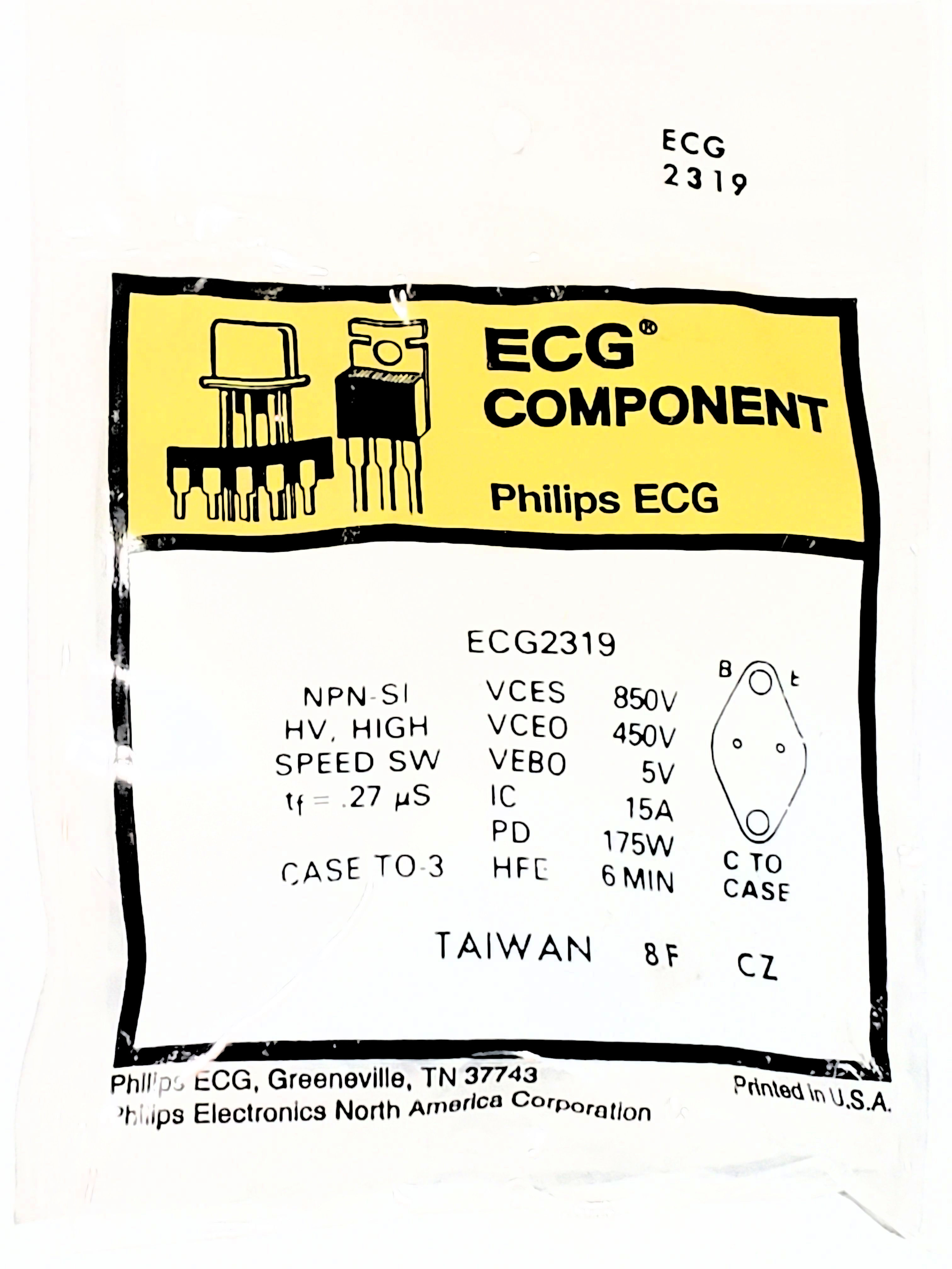 NTE2319 AKA 2SC3222  TO-3  1 pc