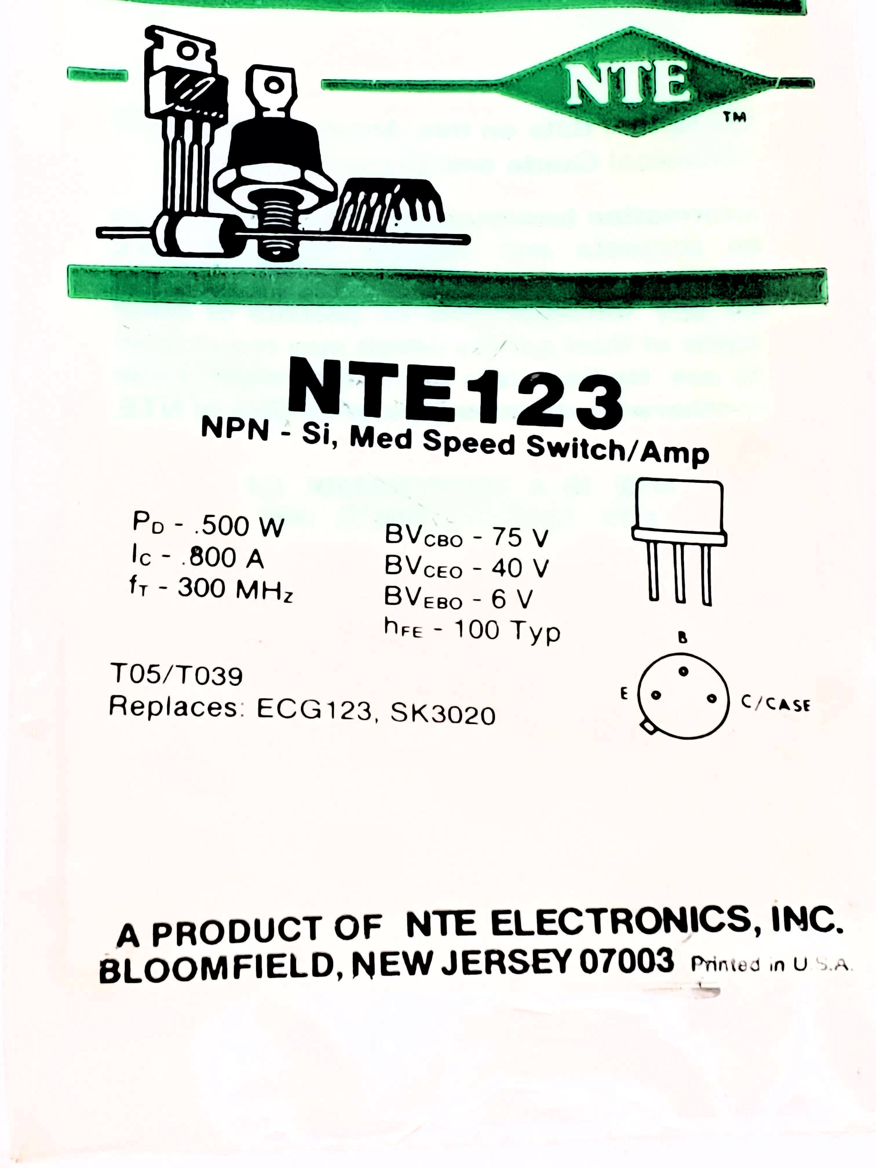 NTE44  5P SIP  1 pc