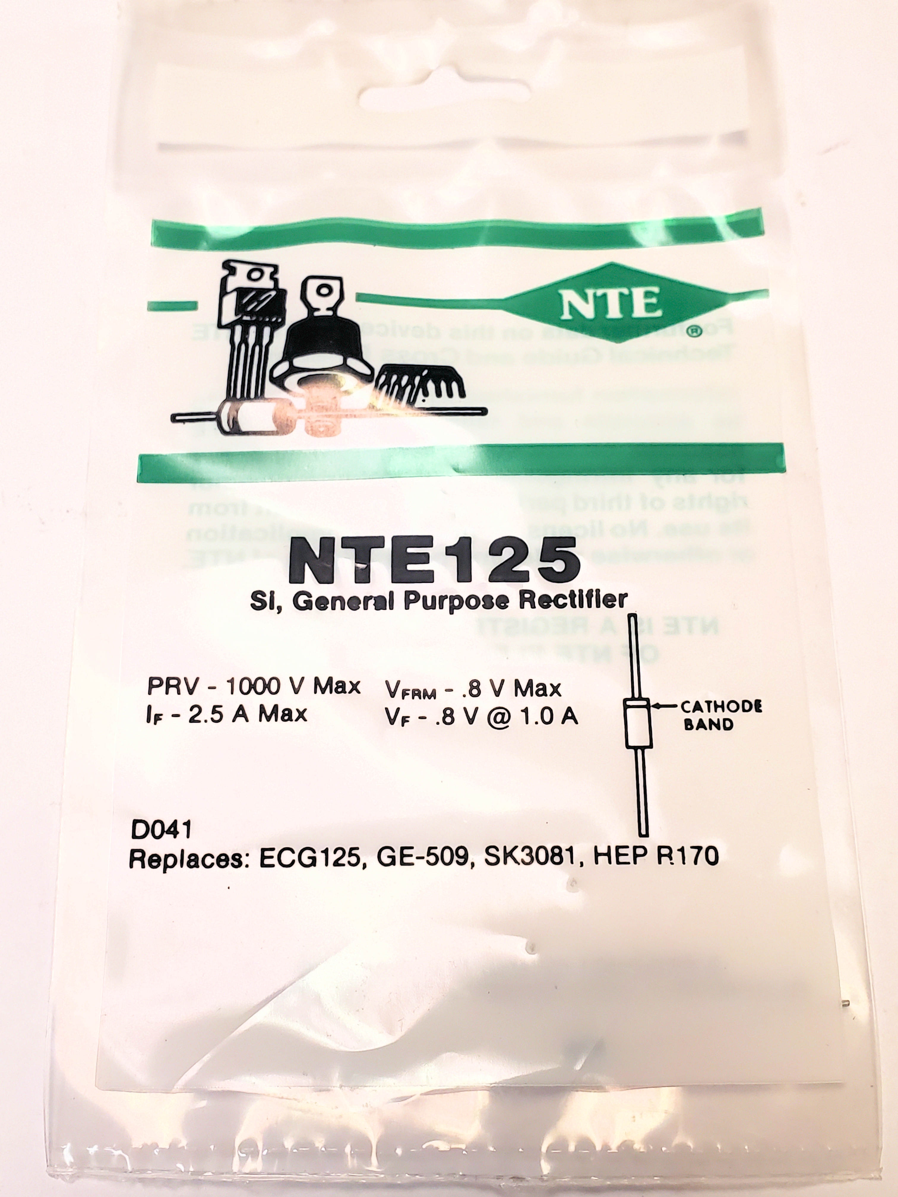 NTE125  2.5A 1KV Rectifier Diode