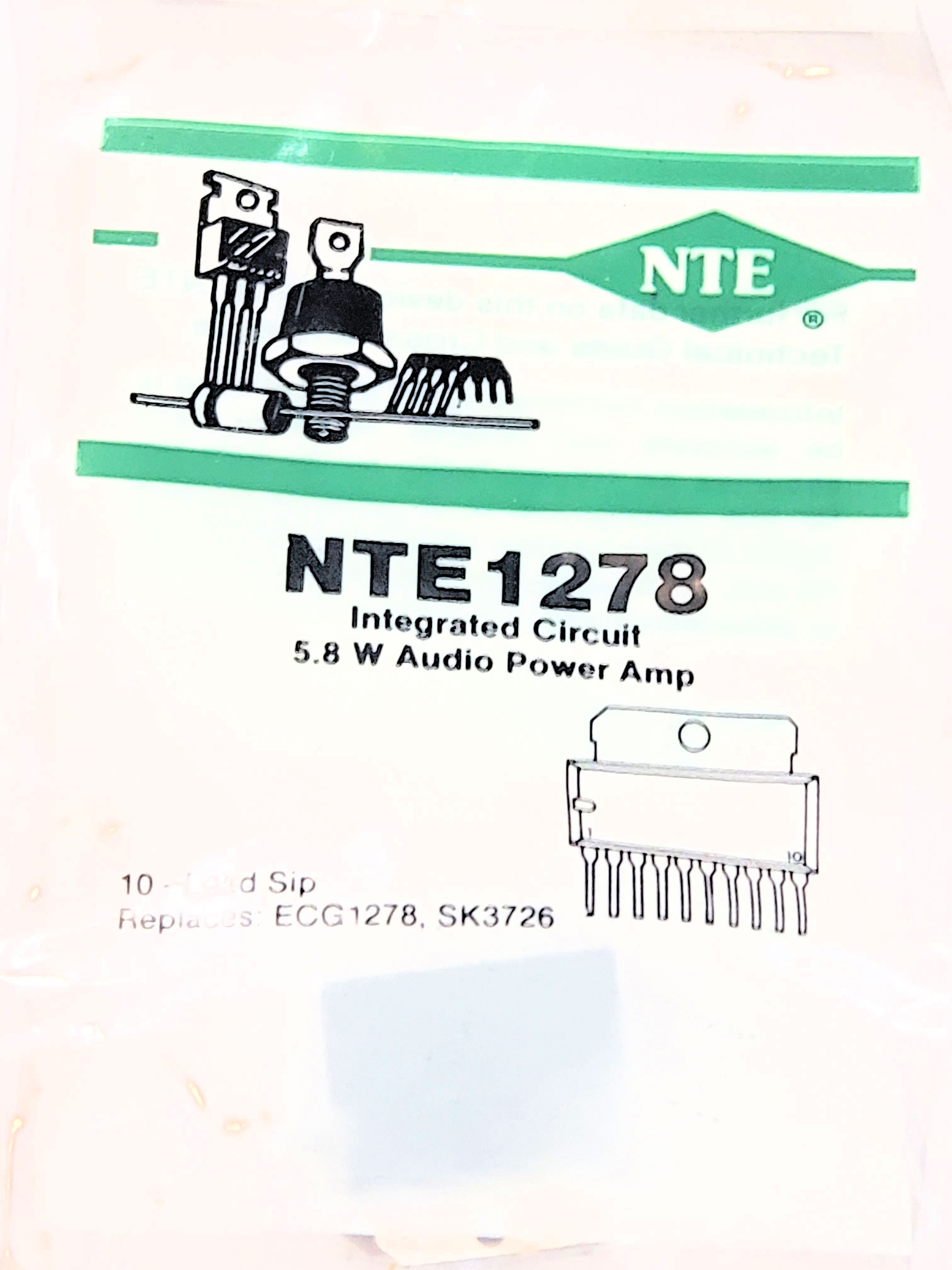 NTE1278 ALT TA7222  10P SIP