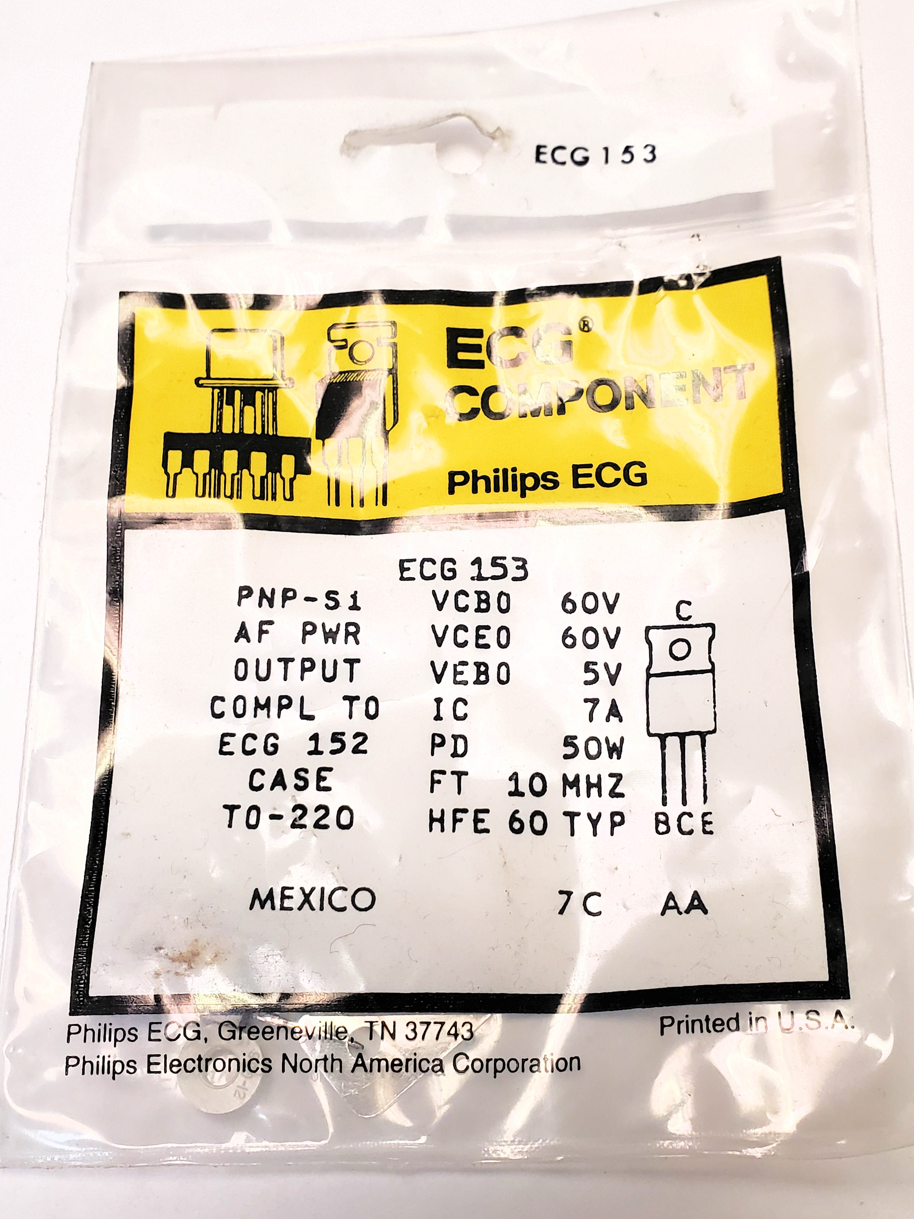 NTE153 AKA 2SB507 TO-220 1 pc