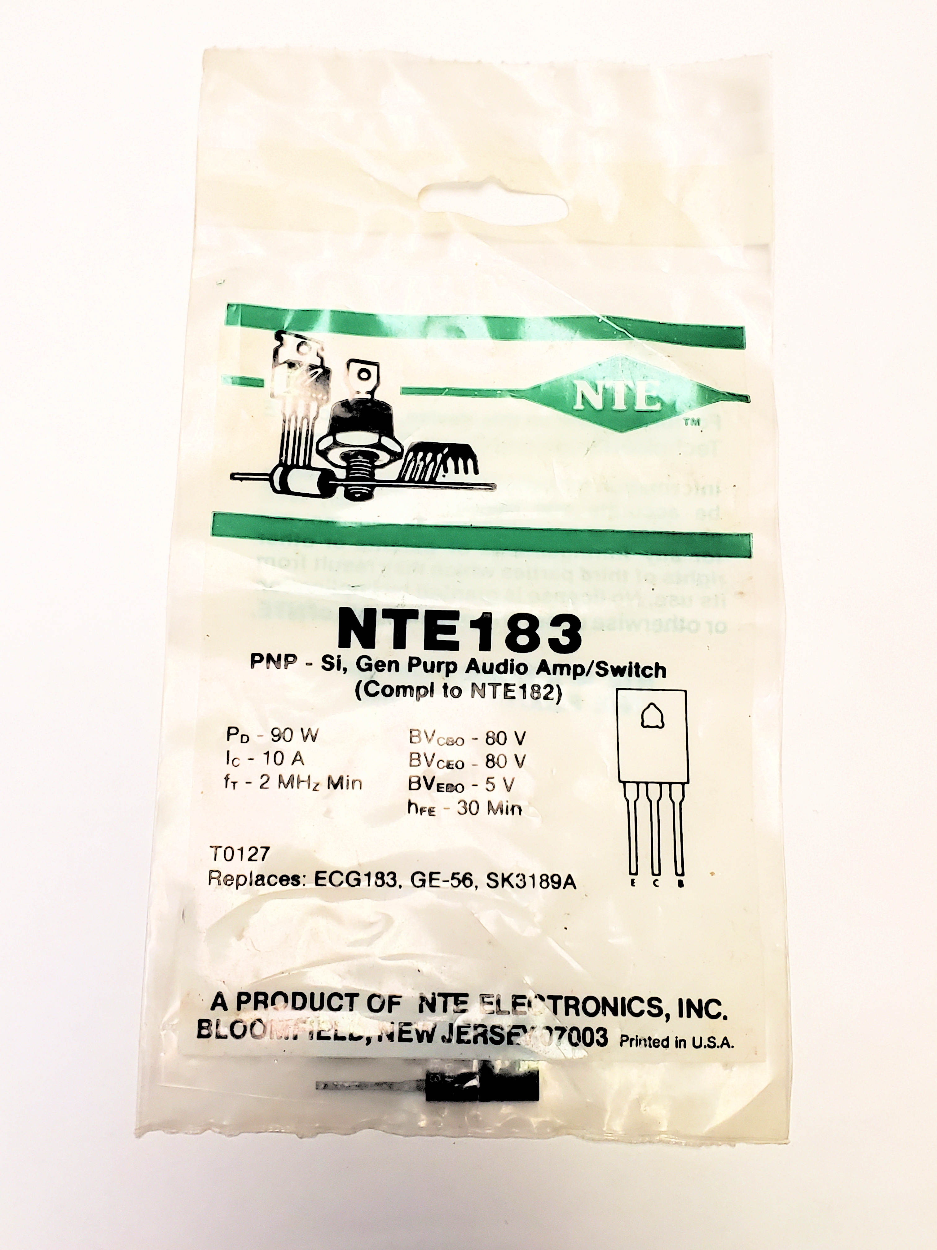 NTE183  AKA 2SA1141  TO-3P