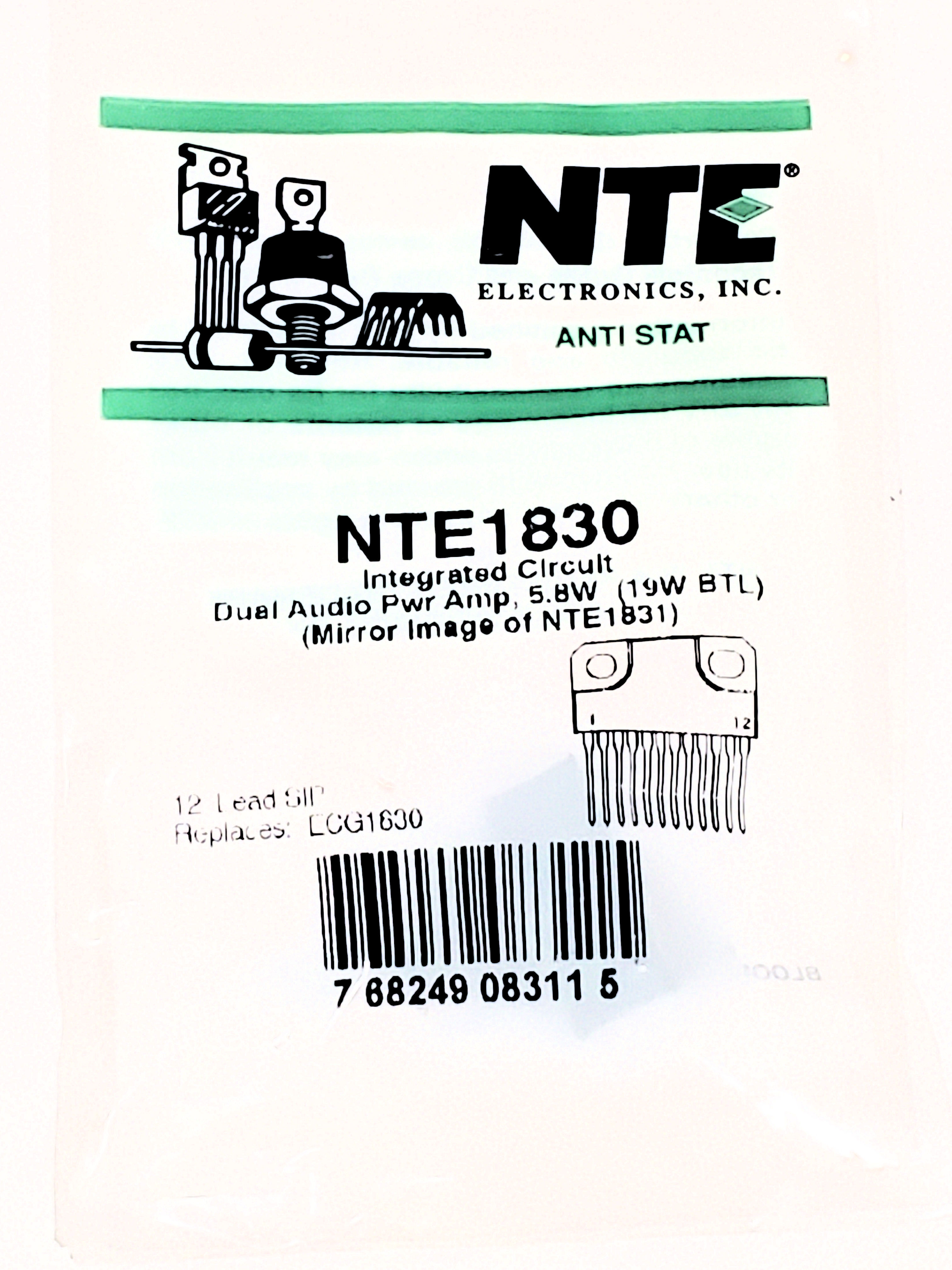 NTE1830 AKA TA7270P 12P ZIP 1 pc