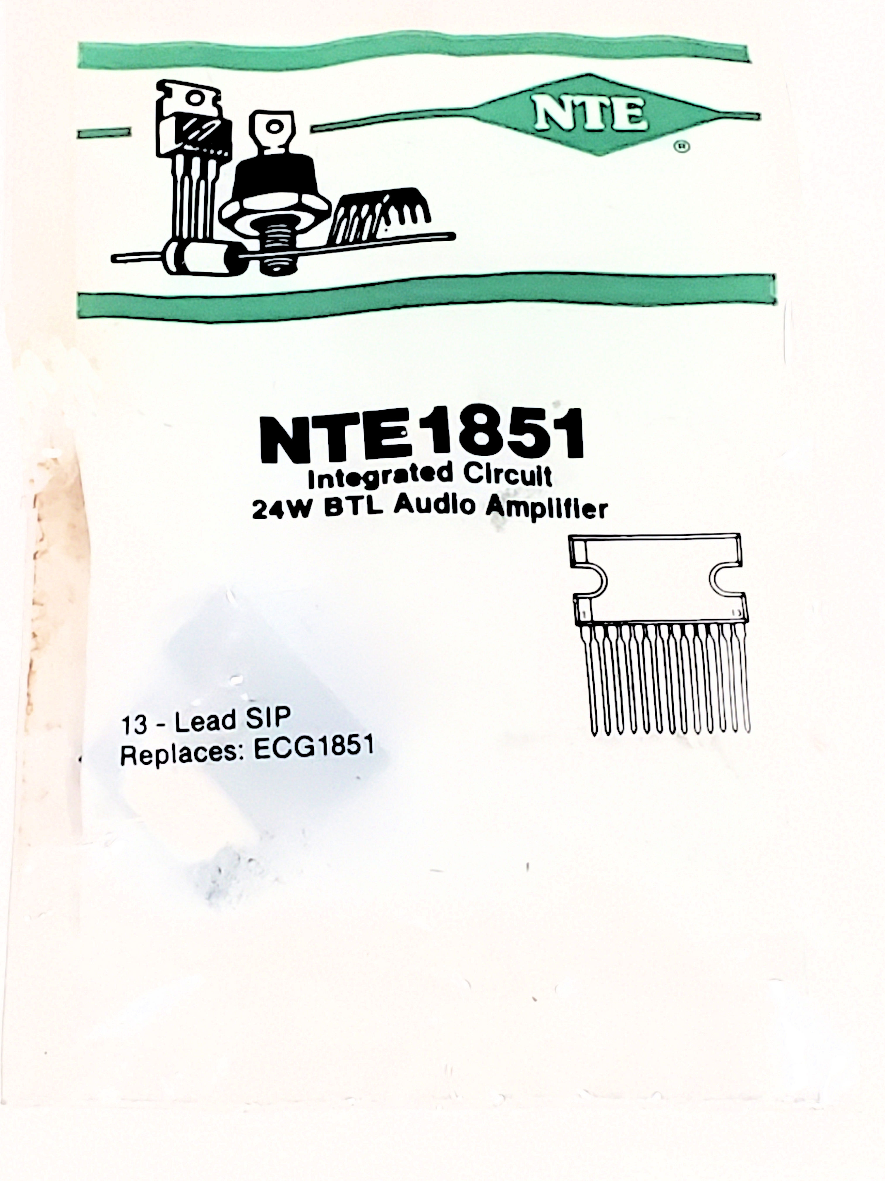 NTE1381   IC-AF Amp 2.1W