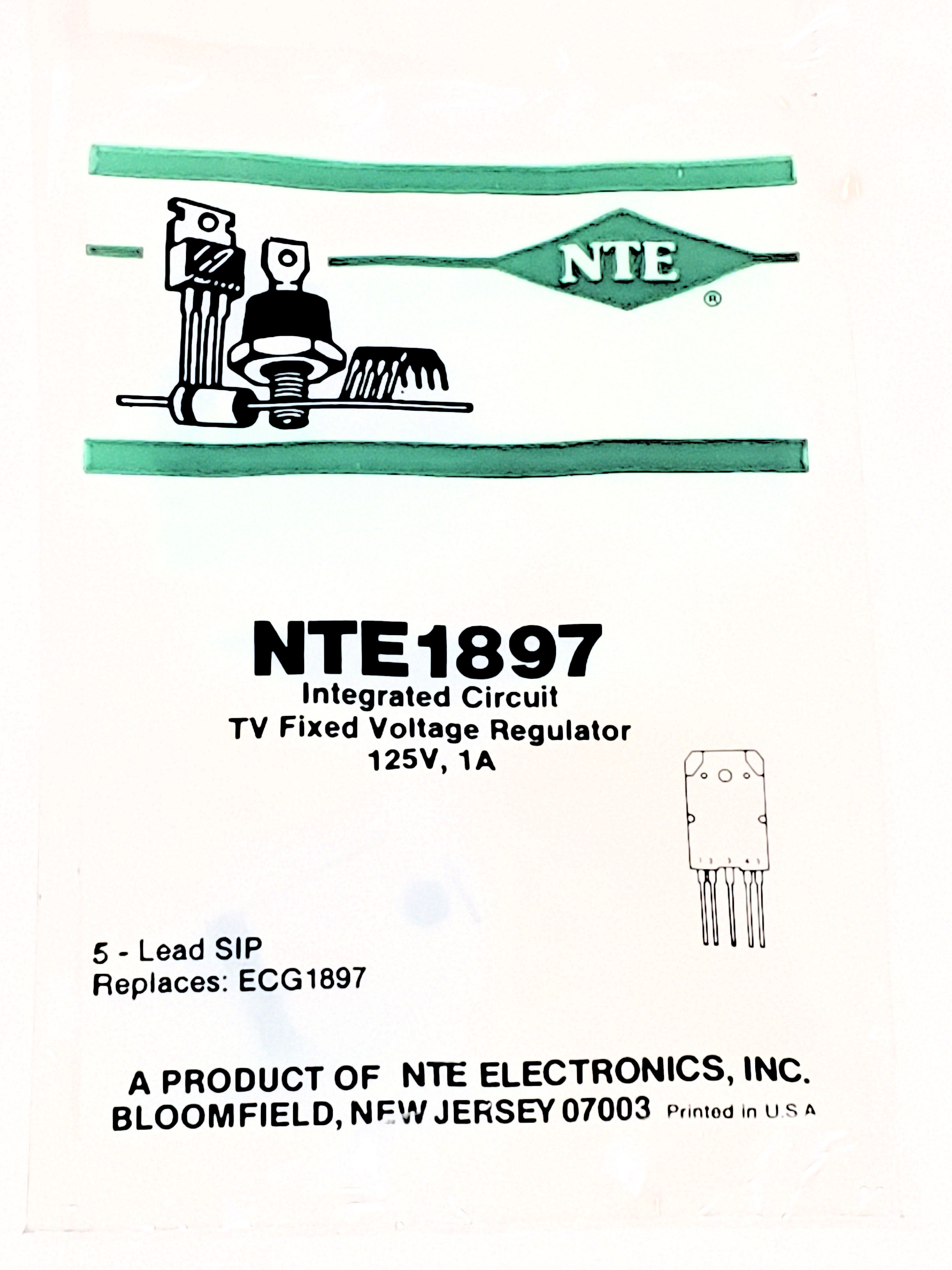 NTE1897 AKA STR30125  5P SIP  1 pc
