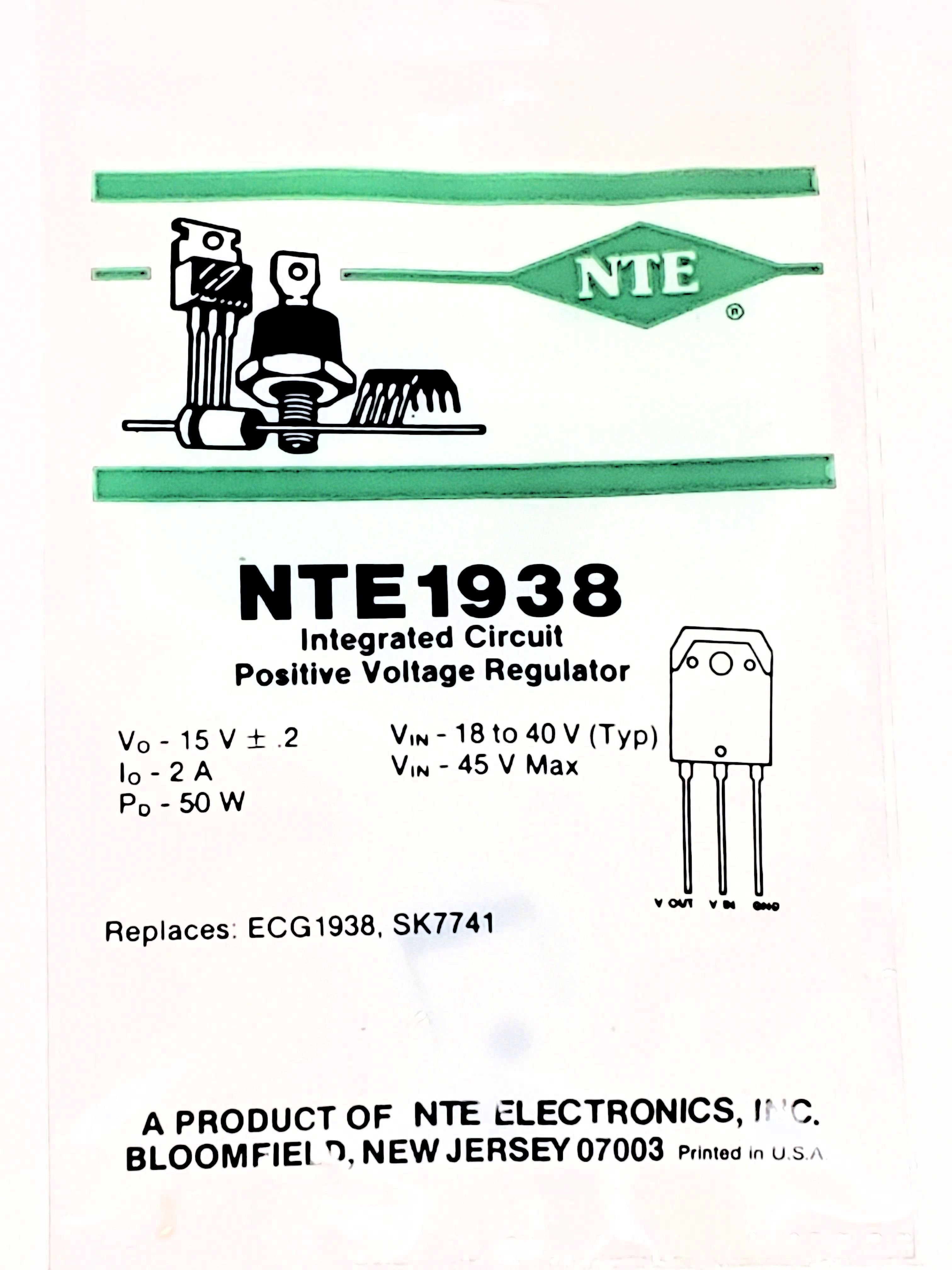 NTE1938 AKA SI3152P TO-3  1 pc