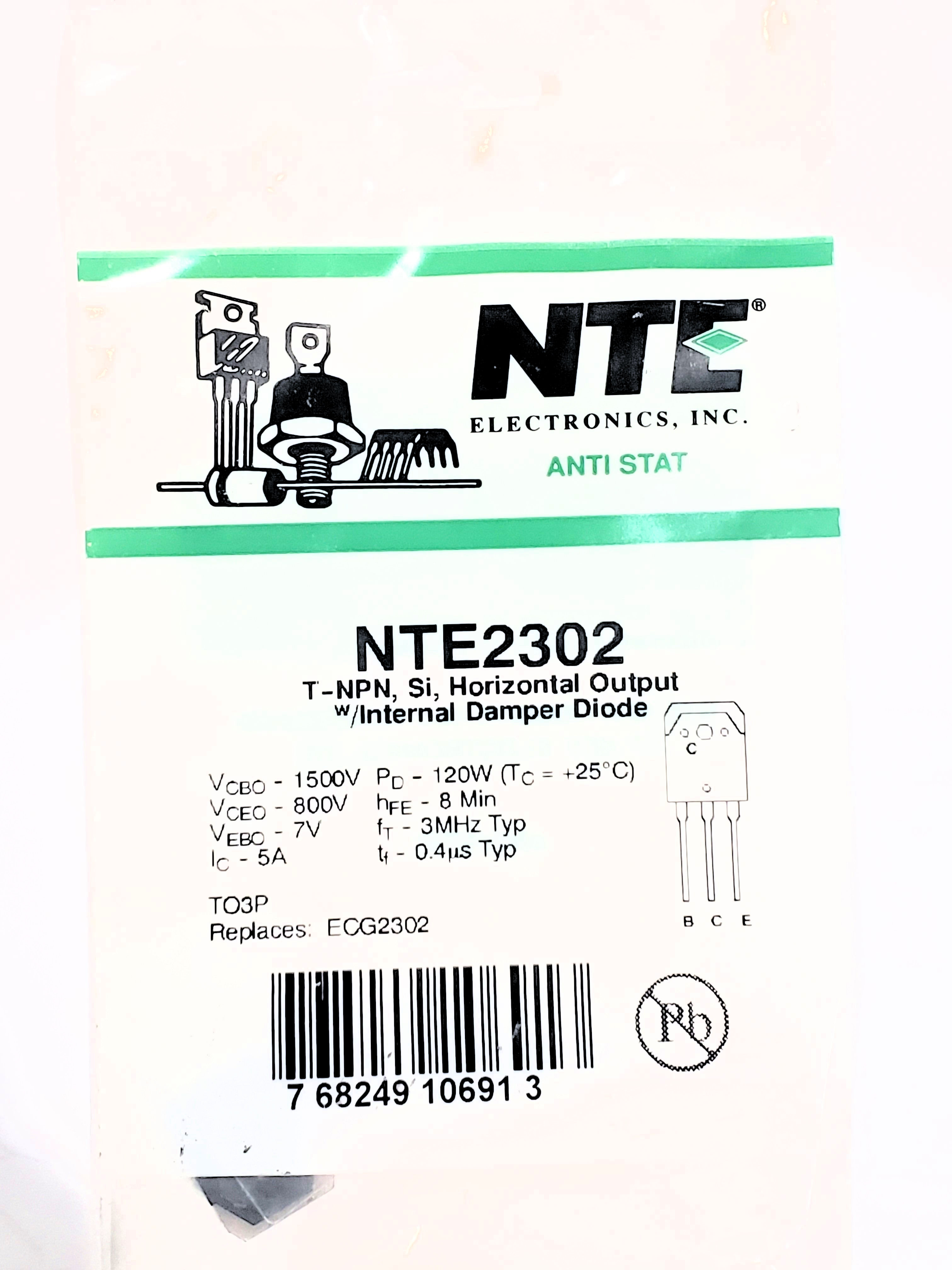 NTE2302 ALT 2SD1427  TO-3P
