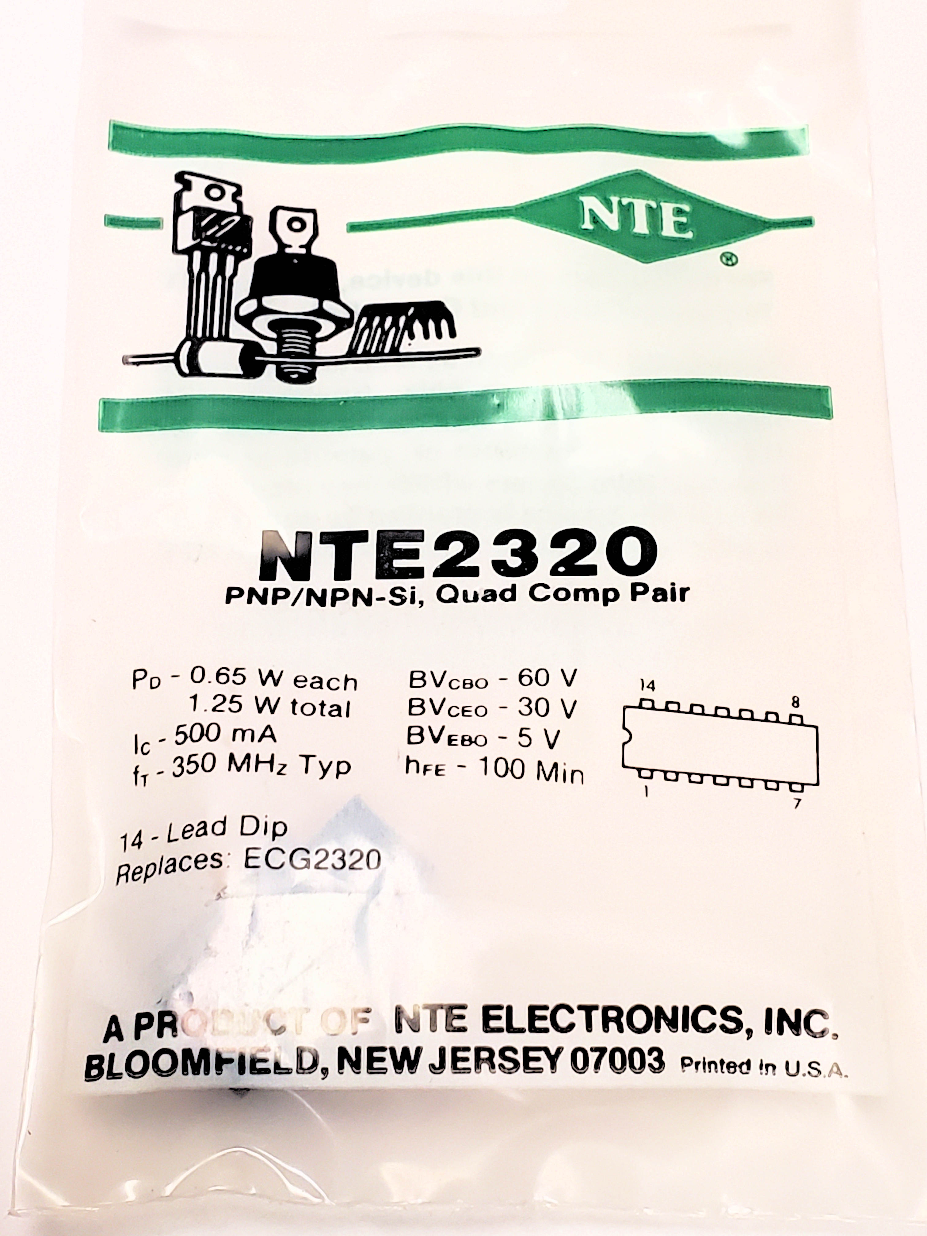 NTE2320  AKA MPQ6700  14P DIP