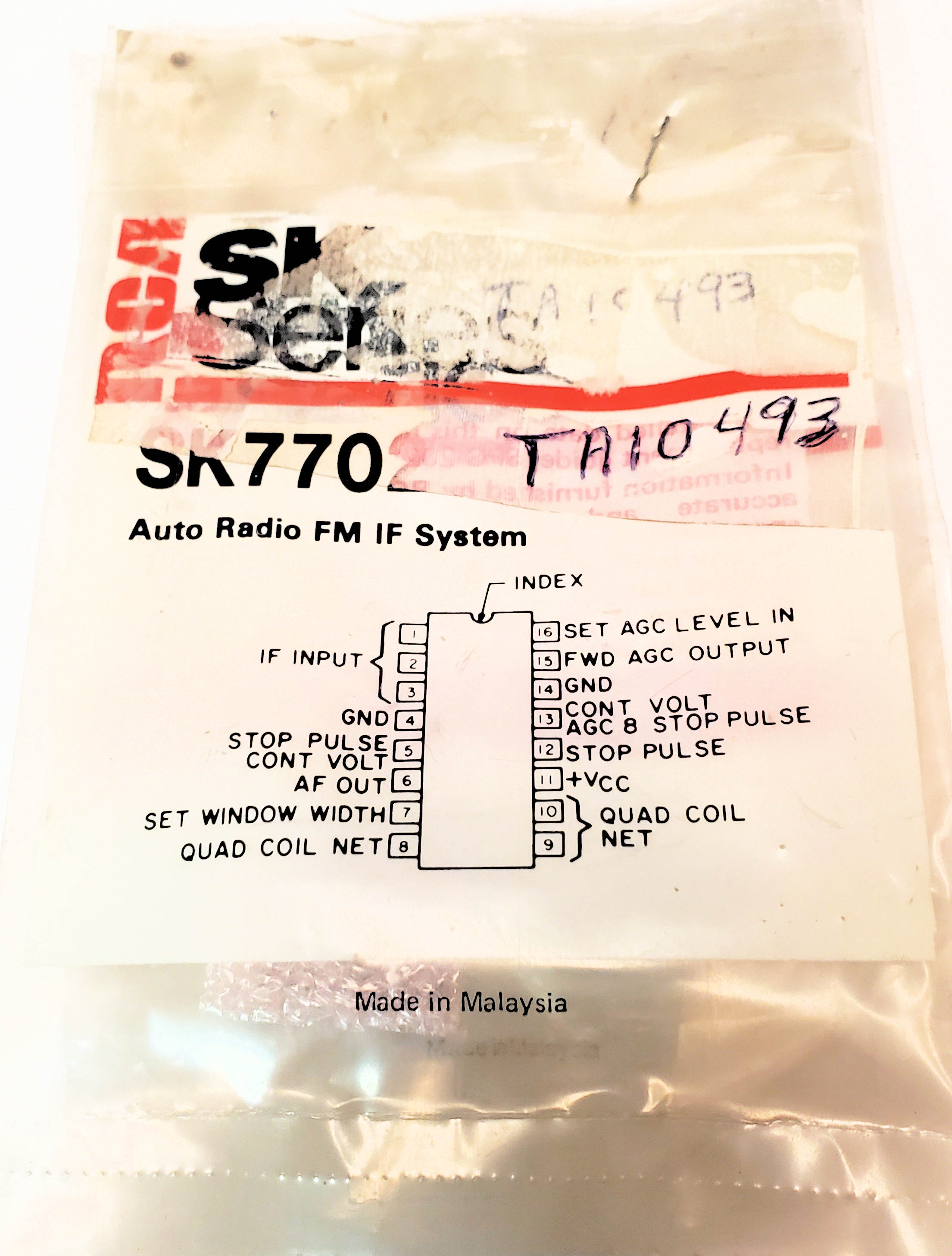 SK7702  "Original" RCA 16P DIP IC  AKA TA10493  1  pc