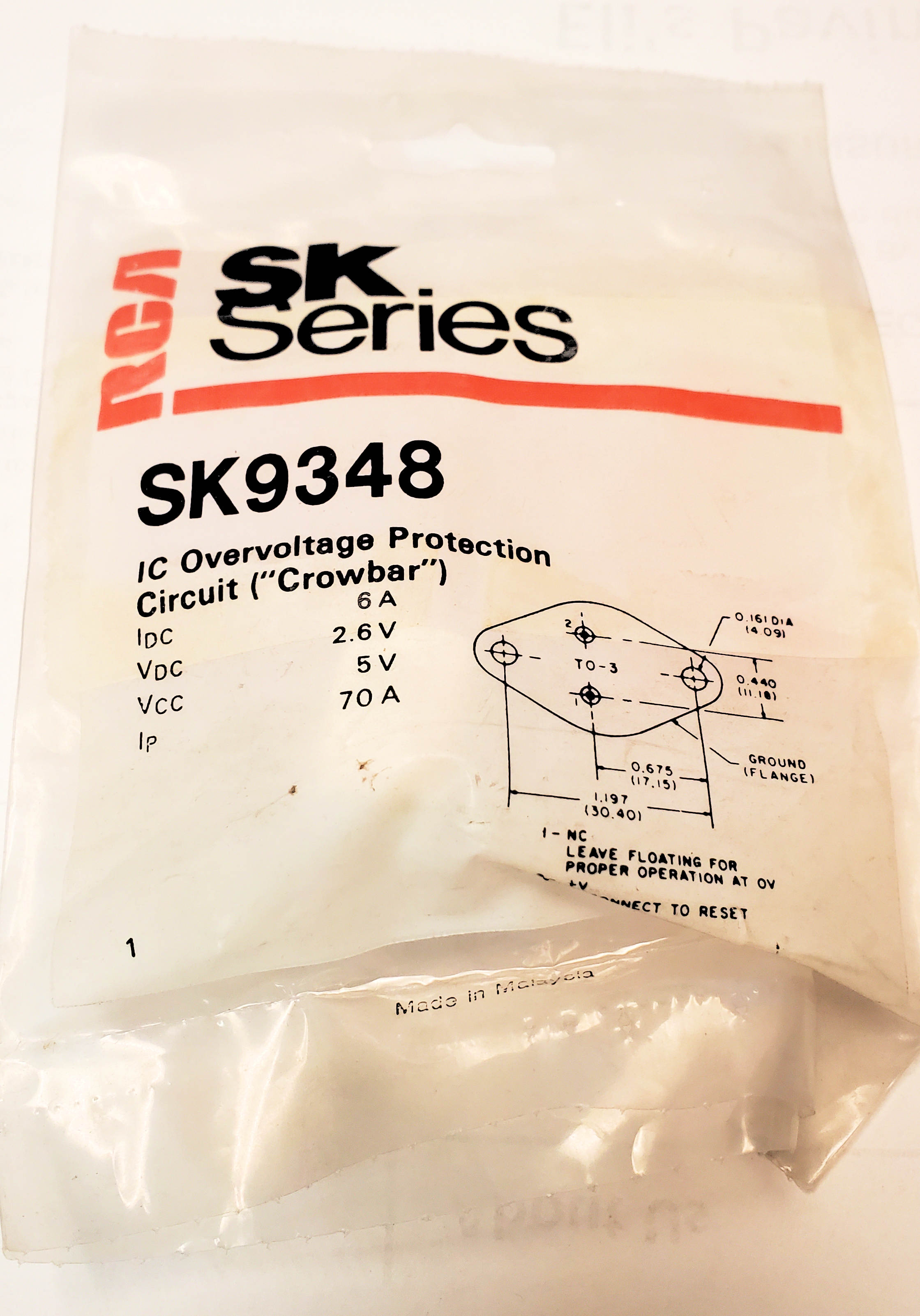 SK9348 "Original" SK  Overvoltage Crowbar IC  TO-3   1 pc