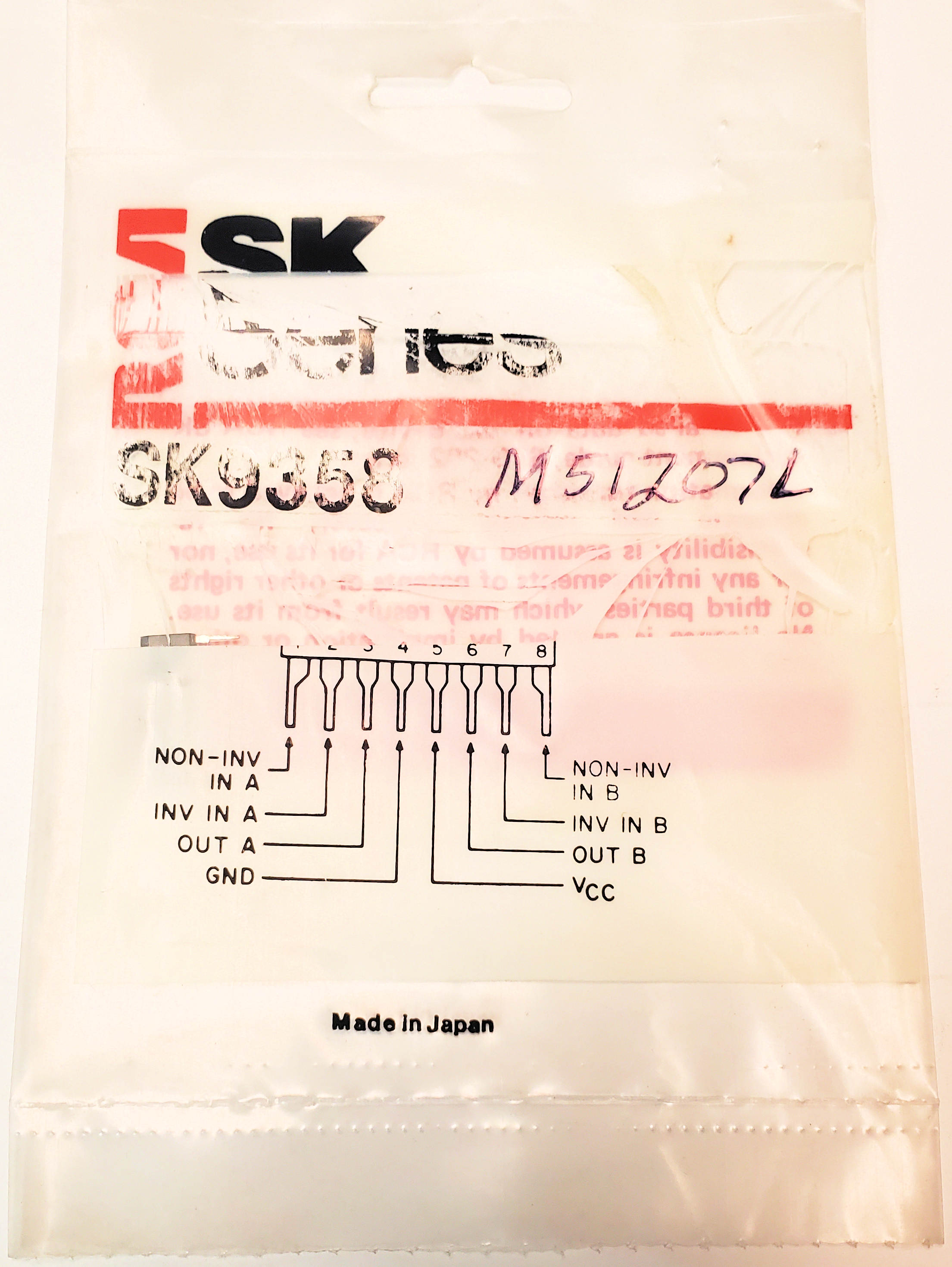 SK9358  "Original" SK 8P SIP AKA M51207L  IC  1 pc