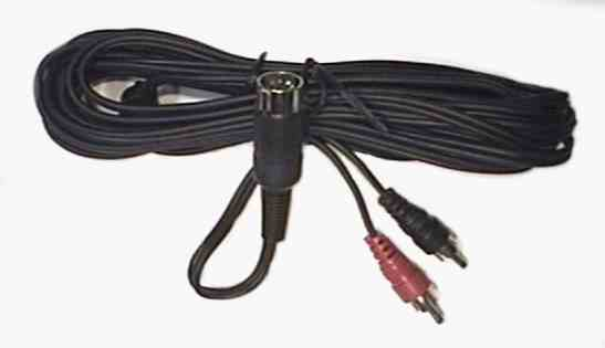 15' AUDIO PATCH CABLE  5P DIN to 2 RCA plugs  4H2-150