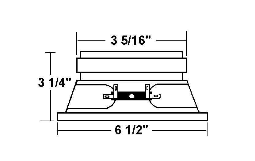 6 1/2" ROUND WOOFER 40W 20 OZ 4S3-100