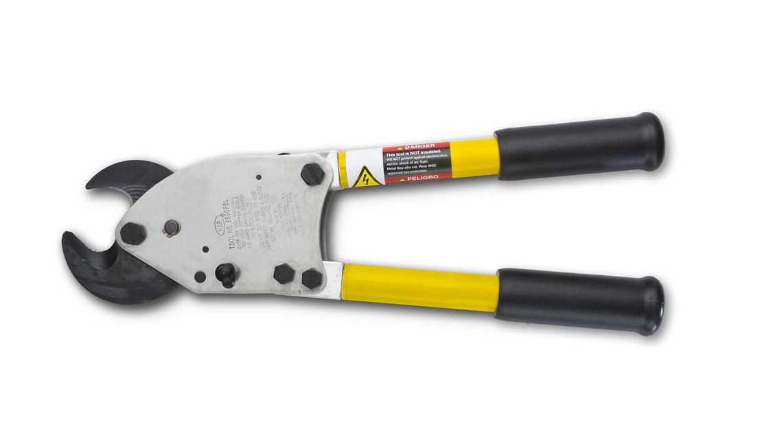 19" Compact Ratcheting Cable Cutter for Cutting Soft Cable