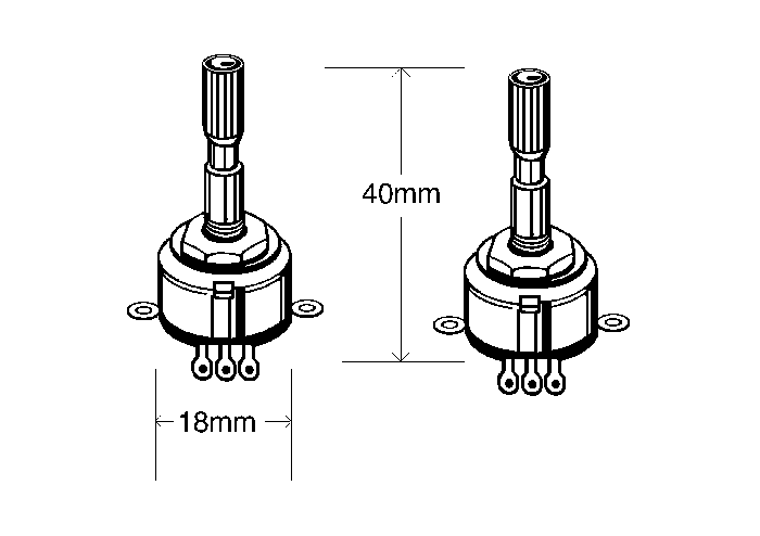 MINI POTENTIOMETER 10K OHMS 2R0-762