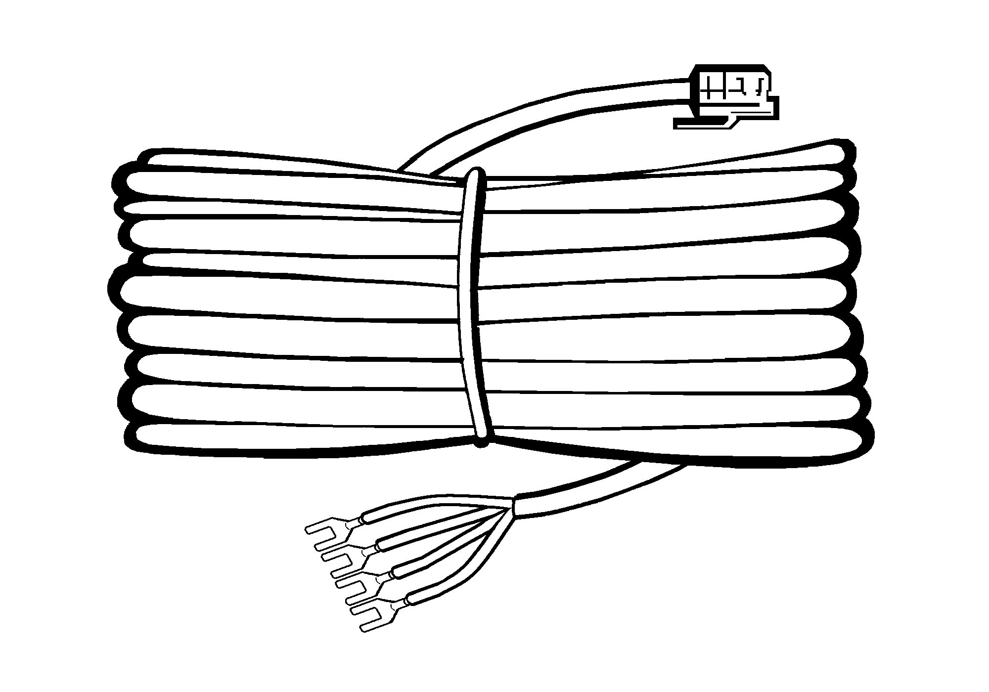 25´ MODULAR CORD TO SPADE TERM 7C2-110