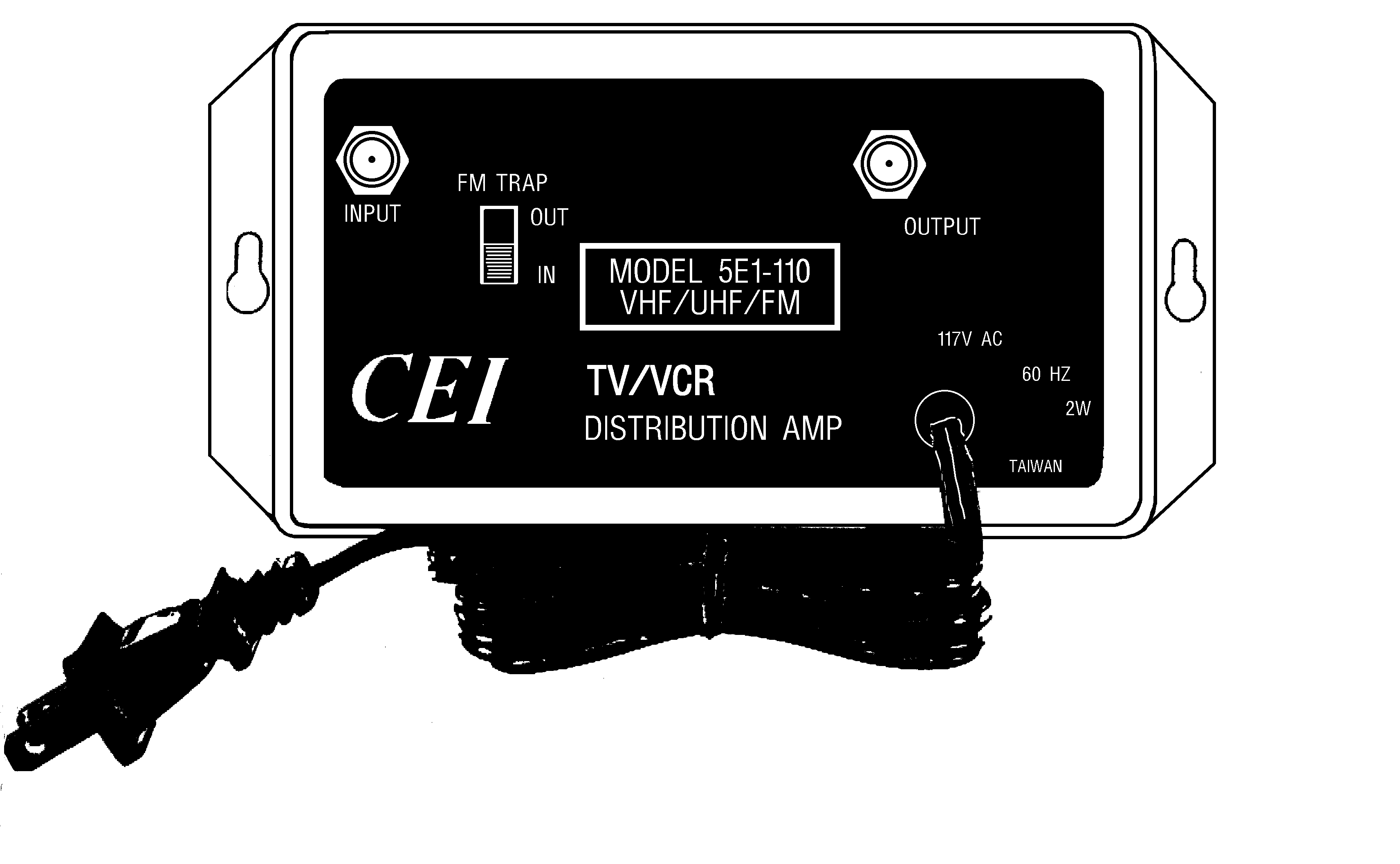 24 DB DISTRIBUTION AMP VHF/UHF