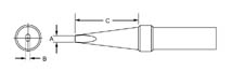 .062" x .62" x 600° PT Series Screwdriver Tip for TC201 Series I