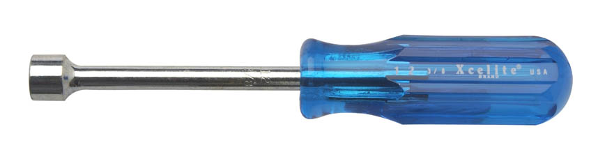 3/8" x 3 1/8" Full Hollow Shaft Nutdriver, Blue Handle