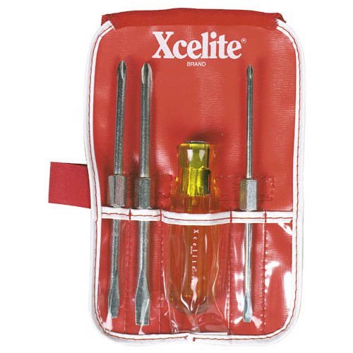 4-piece Standard and Phillips® Screwdriver Pocket Roll Kit