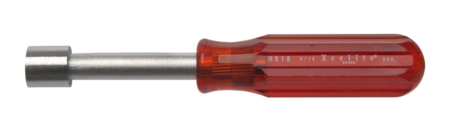 9/16" x 3 1/8" Full Hollow Shaft Nutdriver, Orange Handle