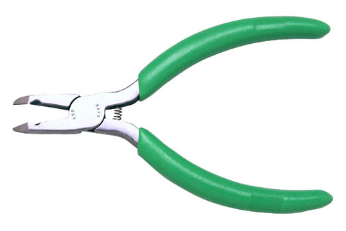 4 1/2" Angled Tip Cutter with Green Cushion Grips