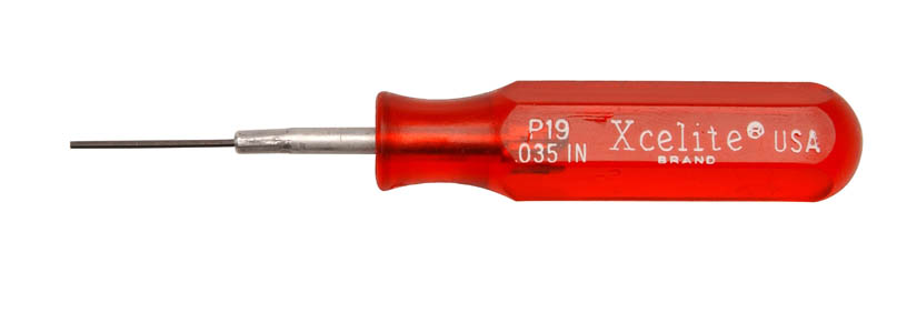 5/64" x 3 1/2" Compact  Hex Socket Screwdriver, Red Handle