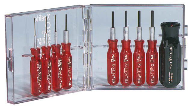 9-Piece Compact Hex Socket Screwdriver Set - Inch Sizes