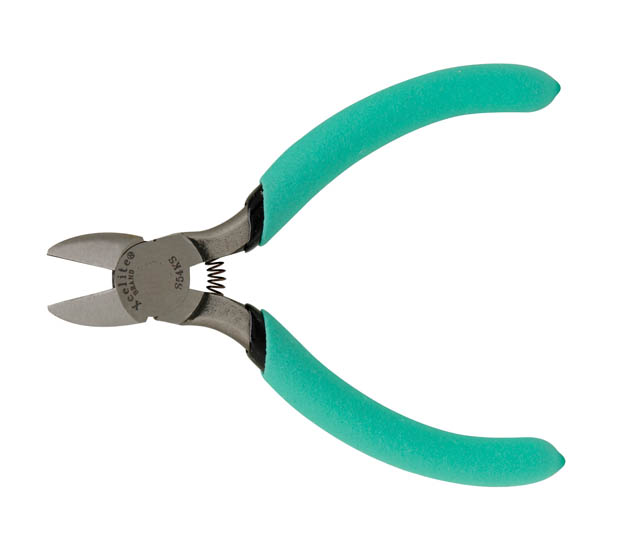 4 1/2" Diagonal Lead Cutter, Handle Coil Spring and Green Cushio