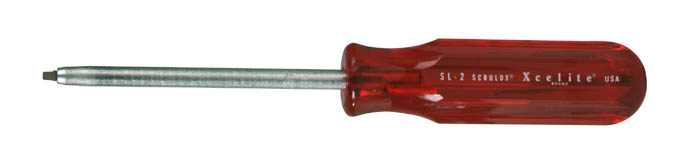 No. 2 x 3 1/2" Scrulox Type Screwdriver, Red Handle