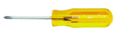 No. 2 Phillips® x 4" Round Blade Screwdriver, Amber Handle